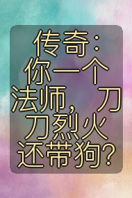 传奇：你一个法师，刀刀烈火还带狗？封面